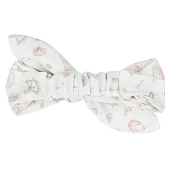 ربطة رأس للبنات باللون الأبيض والزهري