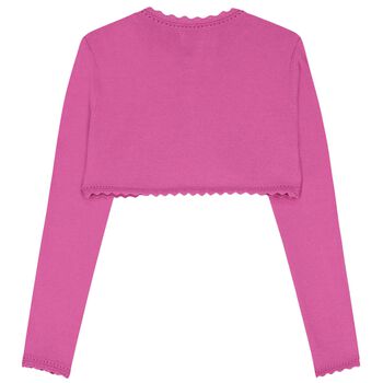 Girls Pink Bolero Knit Cardigan