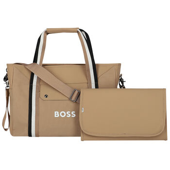 Beige Logo Changing Bag