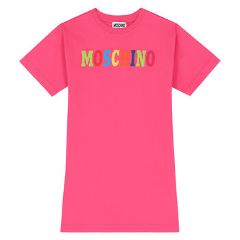 Girls Pink Logo Dress
