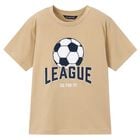 Boys Beige Football T-Shirt, 3, hi-res