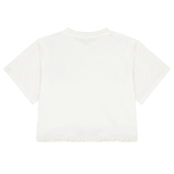 Girls White Logo T-Shirt