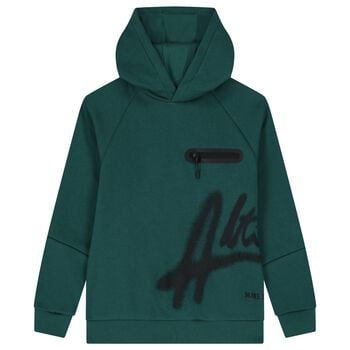 Boys Green Hooded Top