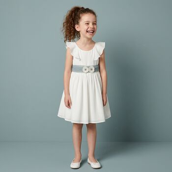 Younger Girls White Tulle Dress