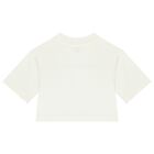 Girls White & Gold Logo T-Shirt, 1, hi-res