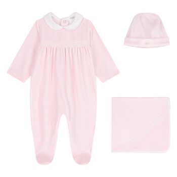 Baby Girls Pink Babygrow Gift Set