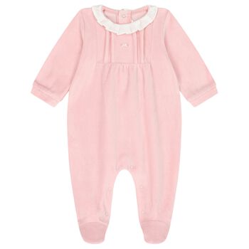 Baby Girls Pink Logo Babygrow