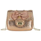 Girls Rose Gold Bow Handbag, 3, hi-res