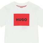 تيشيرت أولاد بالشعار باللون الأبيض, 2, hi-res