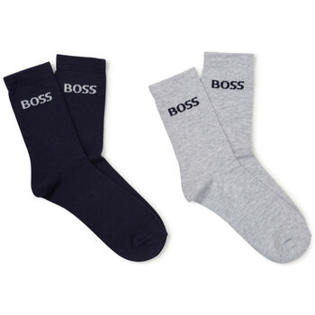 Boys Grey & Navy Socks (2 Pack)