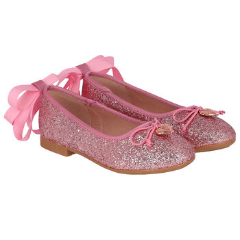 Girls Pink Glitter Shoes