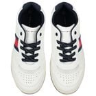 Boys White Logo Trainers, 1, hi-res