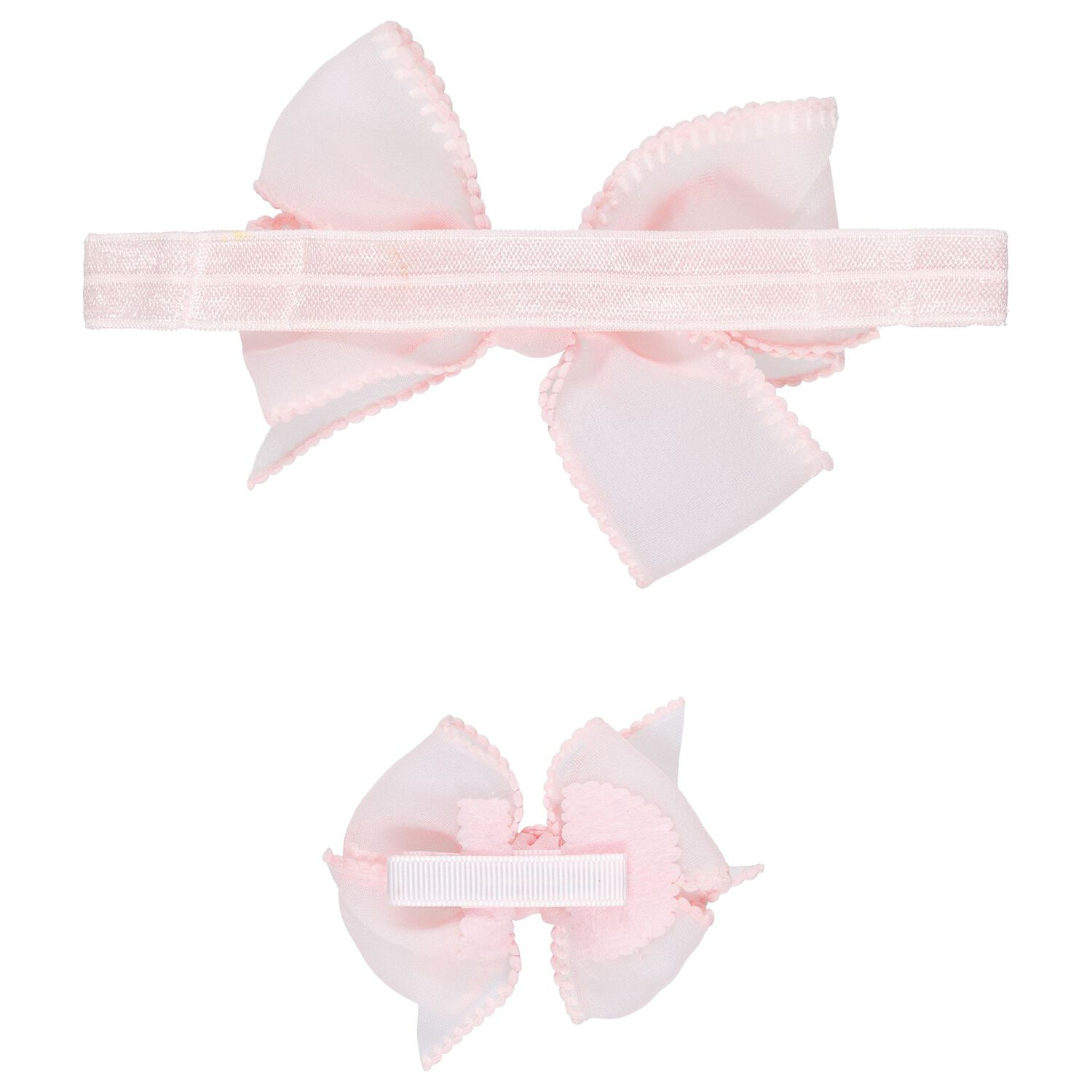 Girls Pink Bow Headband set , 3, hi-res