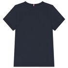 Boys Navy Blue Logo T-Shirt, 1, hi-res