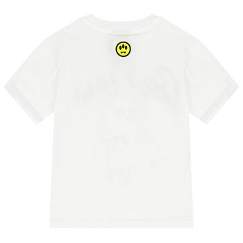Boys White Teddy Bear Logo T-Shirt