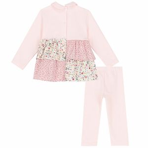 Younger Girls Pink Floral Tracksuit