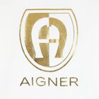 Boys White & Gold Logo Long Sleeve Top, 1, hi-res