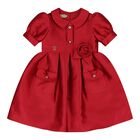 Baby Girls Red Flower Dress Set, 1, hi-res
