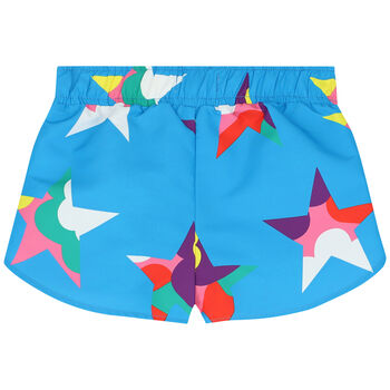Girls Blue Star Swim Shorts
