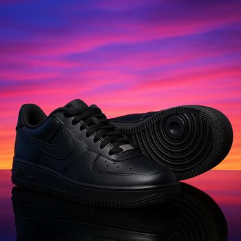 Black Air Force 1 Trainers
