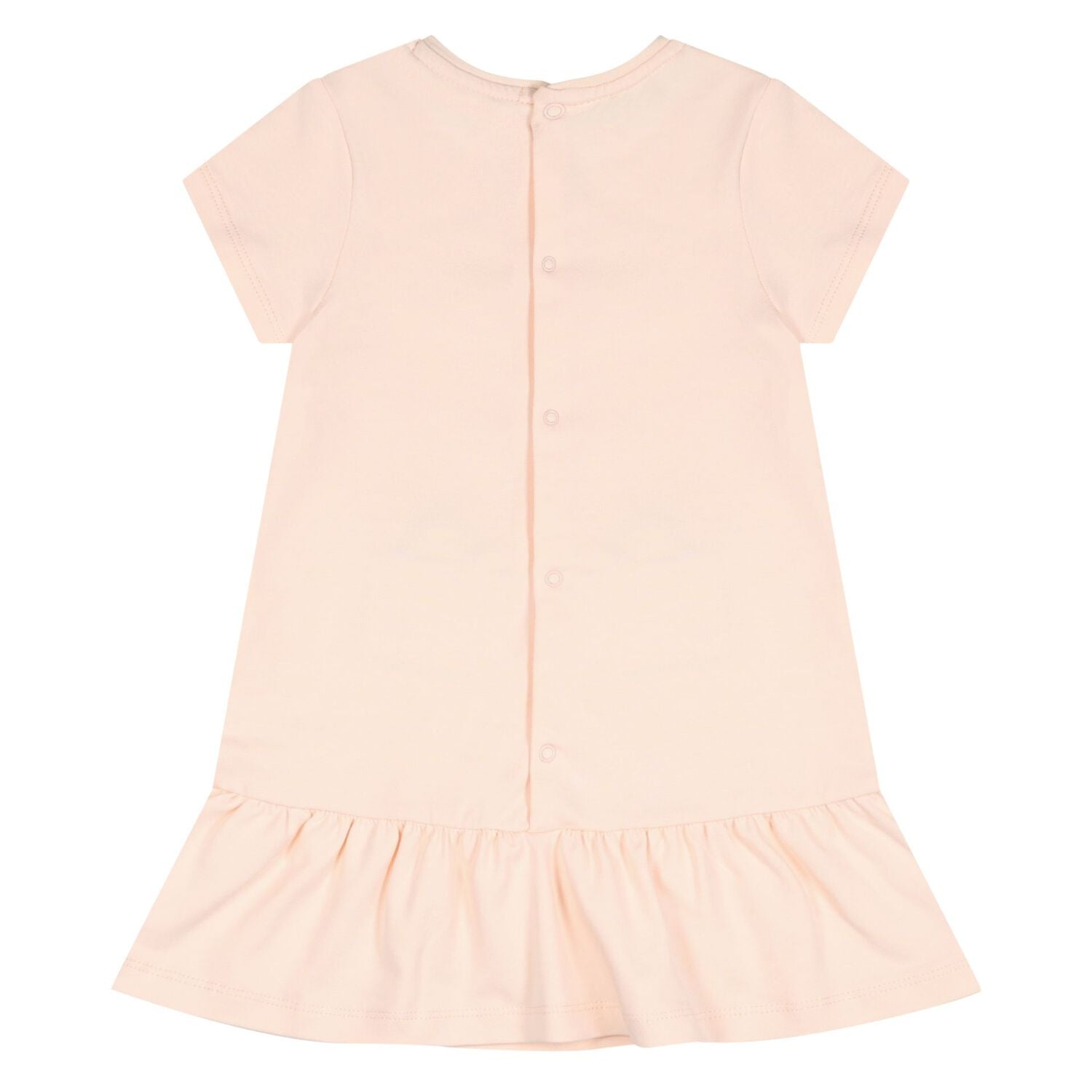 Younger Girls Pink Faux Fur Bag Logo Dress, 1, hi-res