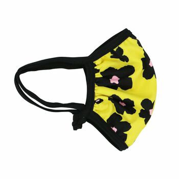Girls Yellow Floral Face Mask