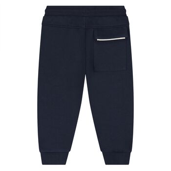 Younger Boys Navy Blue Logo Joggers
