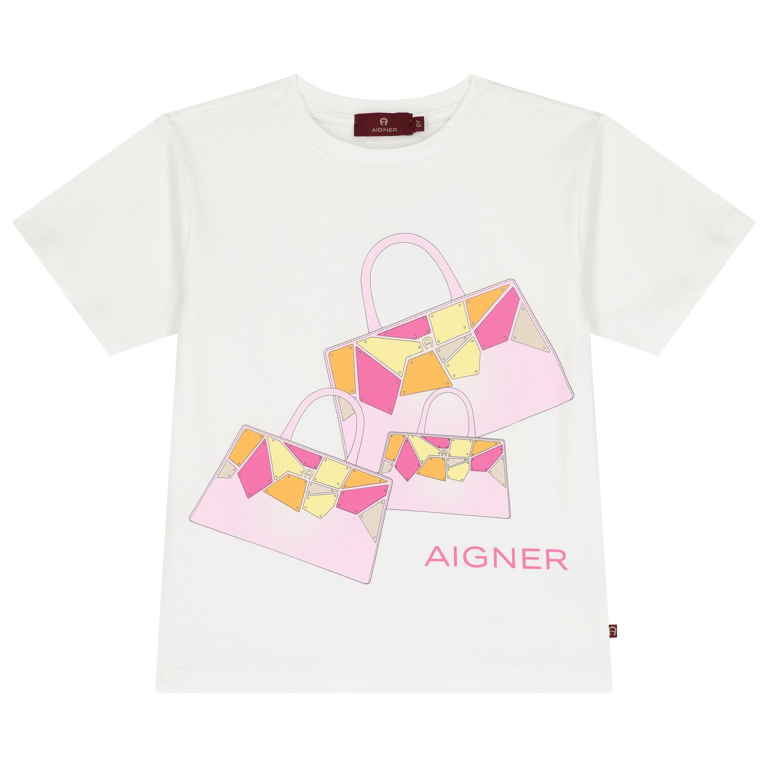 Girls White Logo Bag T-Shirt, 2, hi-res image number null