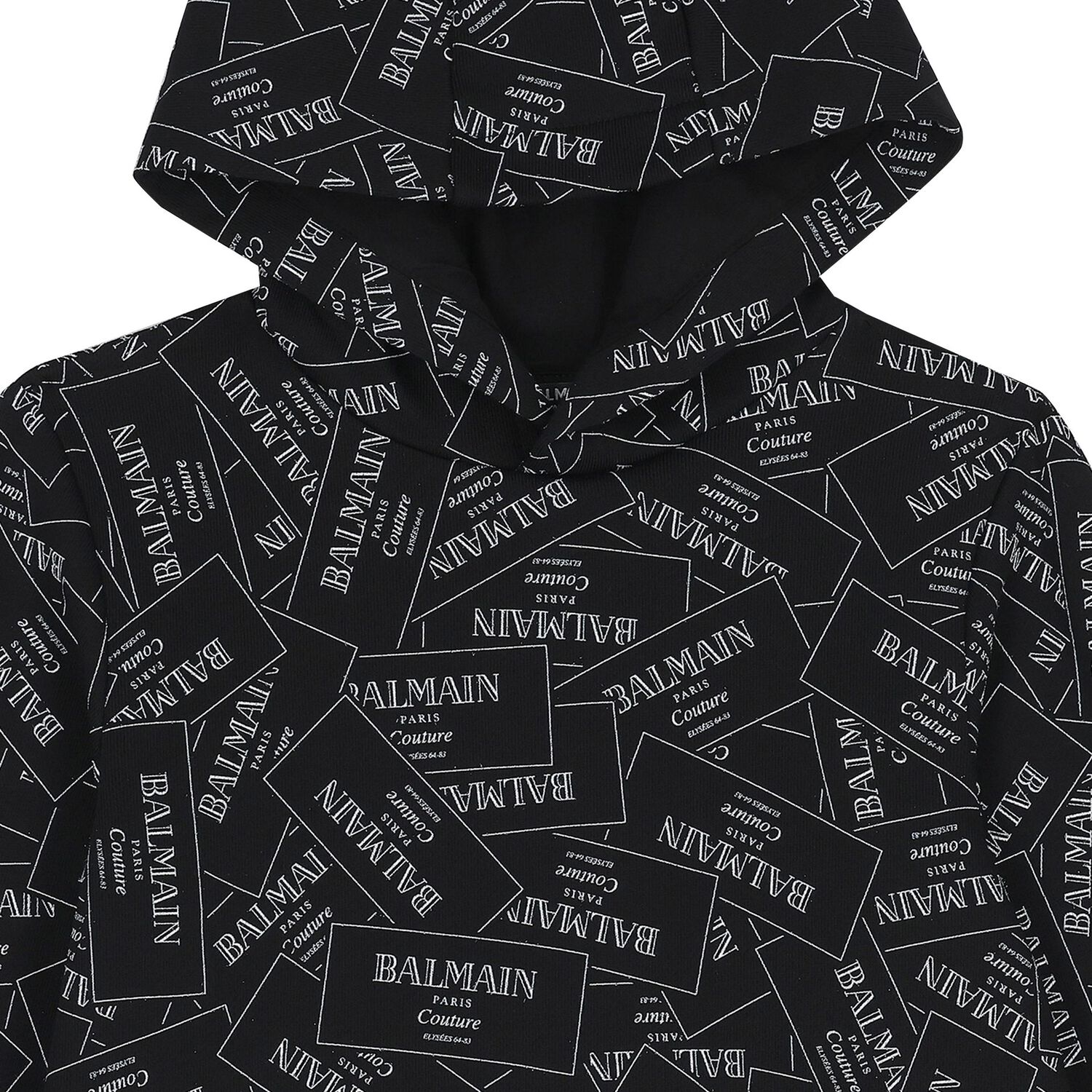 Black & White Logo Hooded Top, 1, hi-res