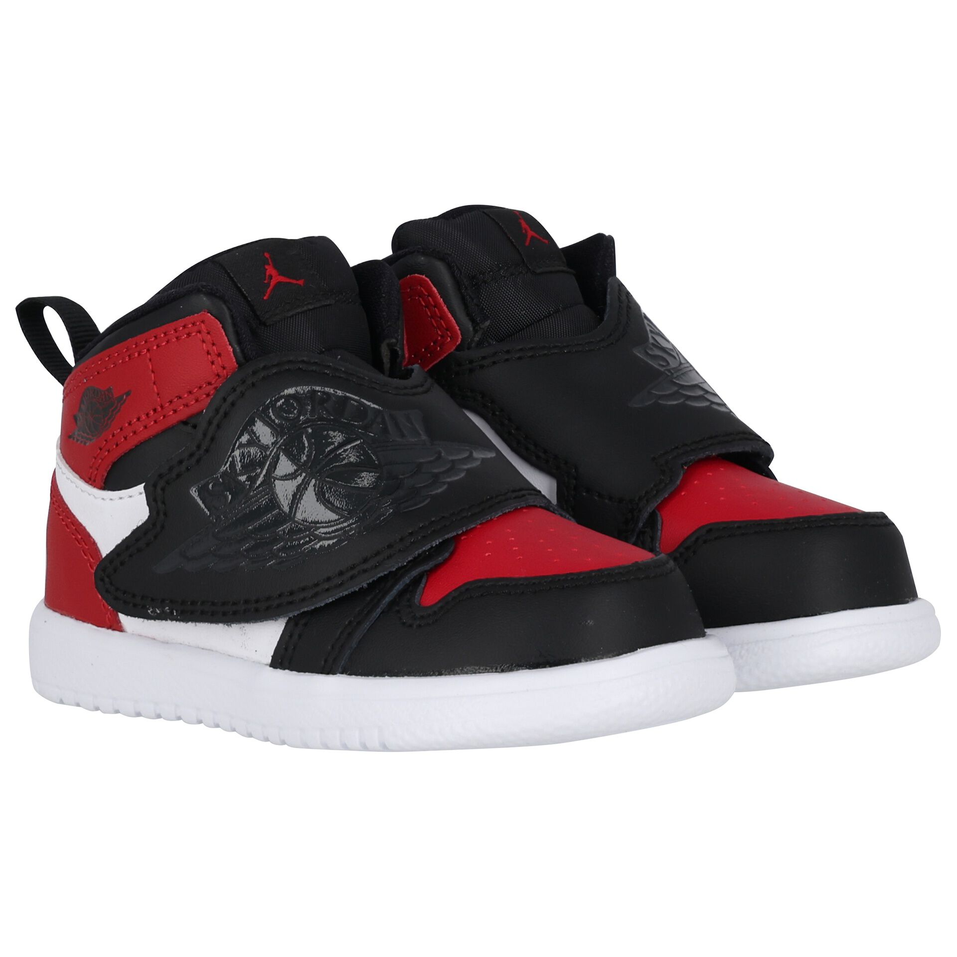 Nike Kids Black, Red & White Sky Jordan 1 Trainers | Junior
