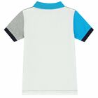 Boys Navy & White Logo Polo Shirt, 2, hi-res