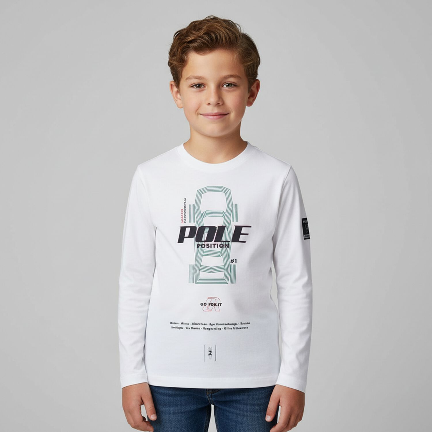 Boys Ivory Long Sleeve Top, 1, hi-res image number null