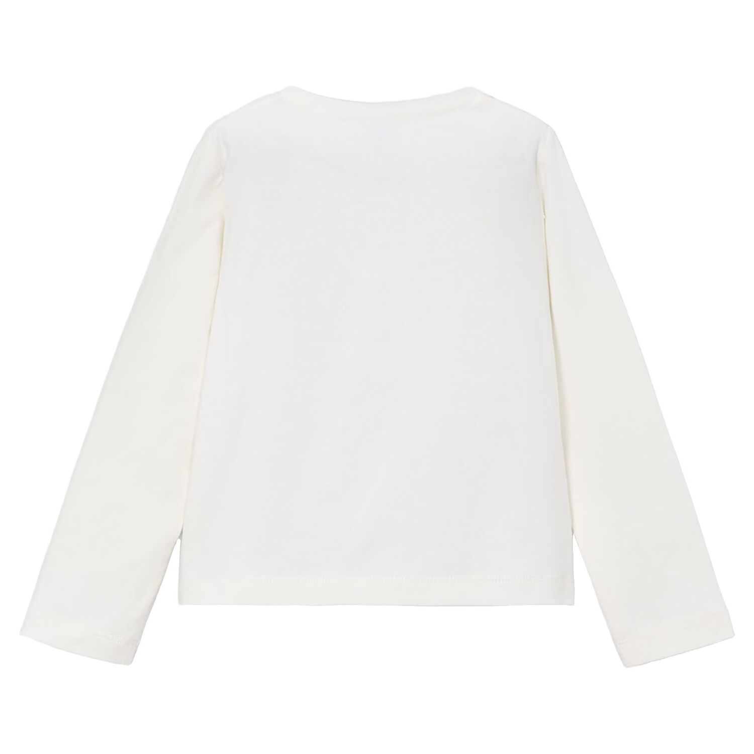 Girls White Floral Long Sleeve Top, 1, hi-res