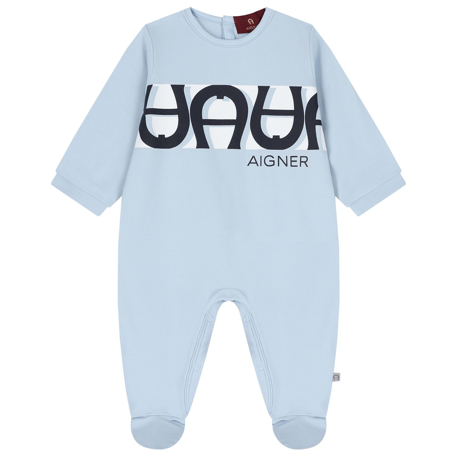 Baby Boys Blue Logo Babygrow, 2, hi-res image number null