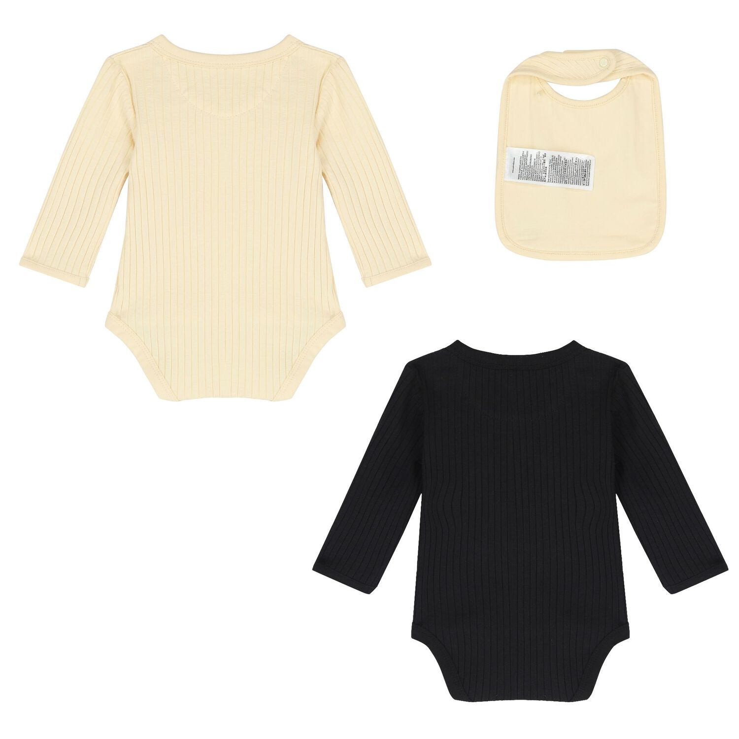 Black & Beige Ribbed Bodysuit Gift Set, 1, hi-res image number null