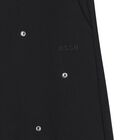 Girls Black Crystal Logo Joggers, 1, hi-res