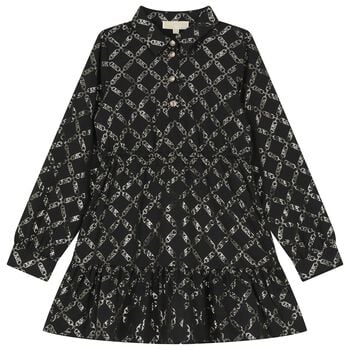 Girls Black Logo Dress