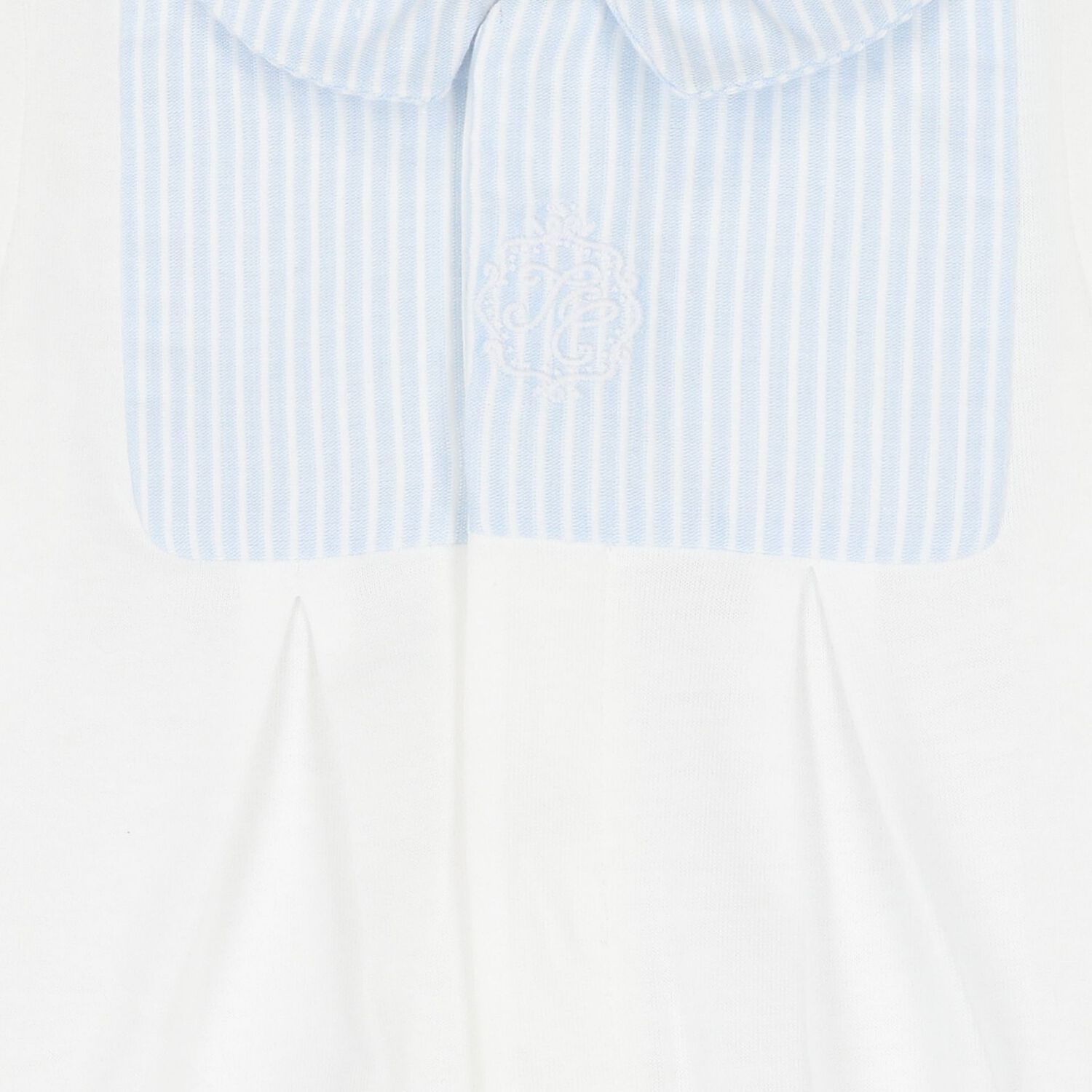 Baby Boys White & Blue Babygrow, 1, hi-res image number null