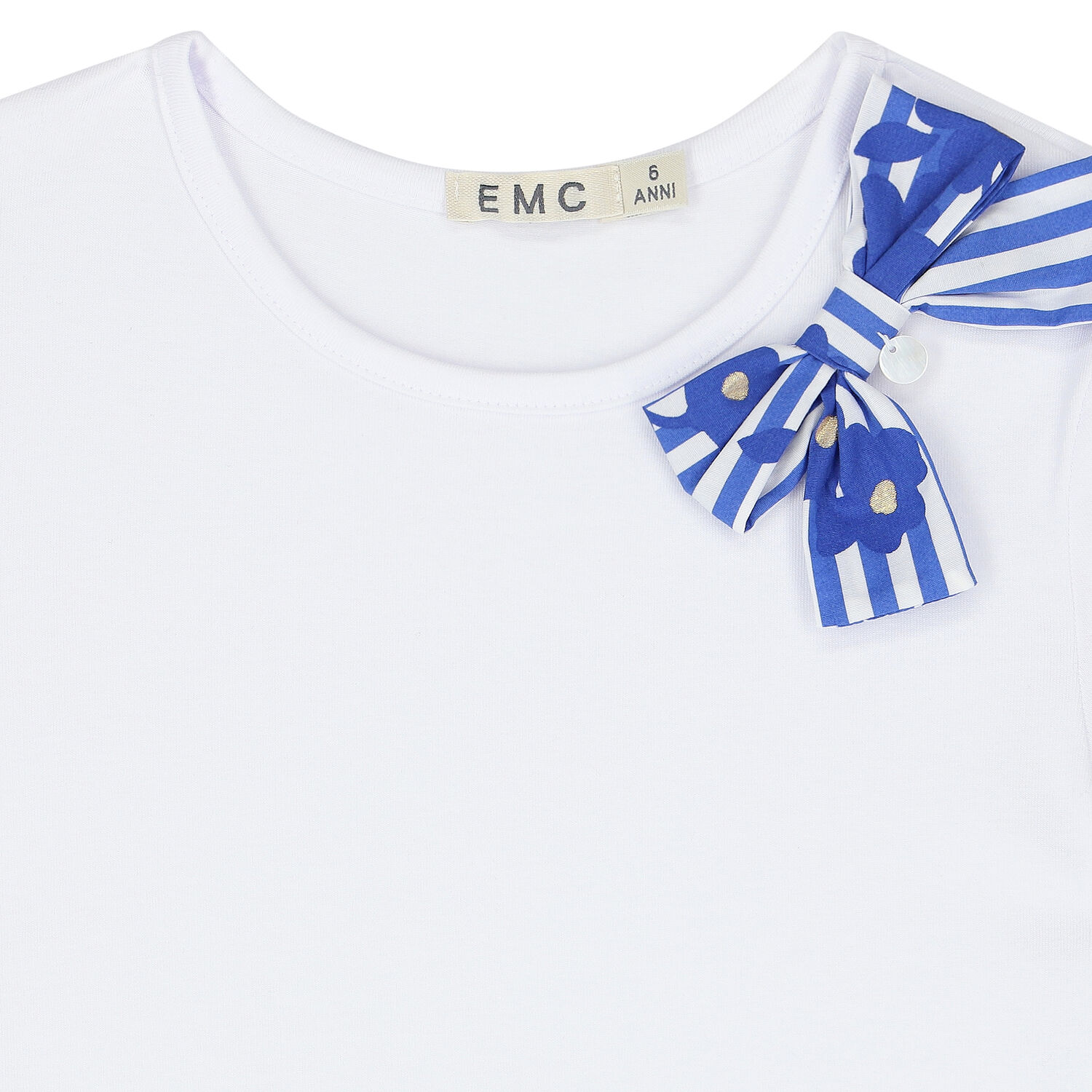 فستان بفيونكة باللون الأبيض وأزرق, 1, hi-res