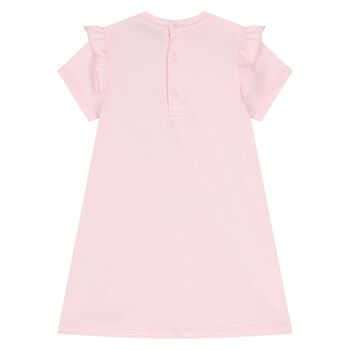 Younger Girls Pink Bag Logo Dress