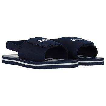 Boys Navy Blue Velcro Sandals