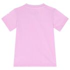 طقم شورت بنات بالشعار باللون الأرجوانى والكحلى, 1, hi-res