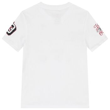 Boys White Sports Club Jordan Logo T-Shirt
