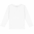Boys White Logo Long Sleeve Top, 1, hi-res