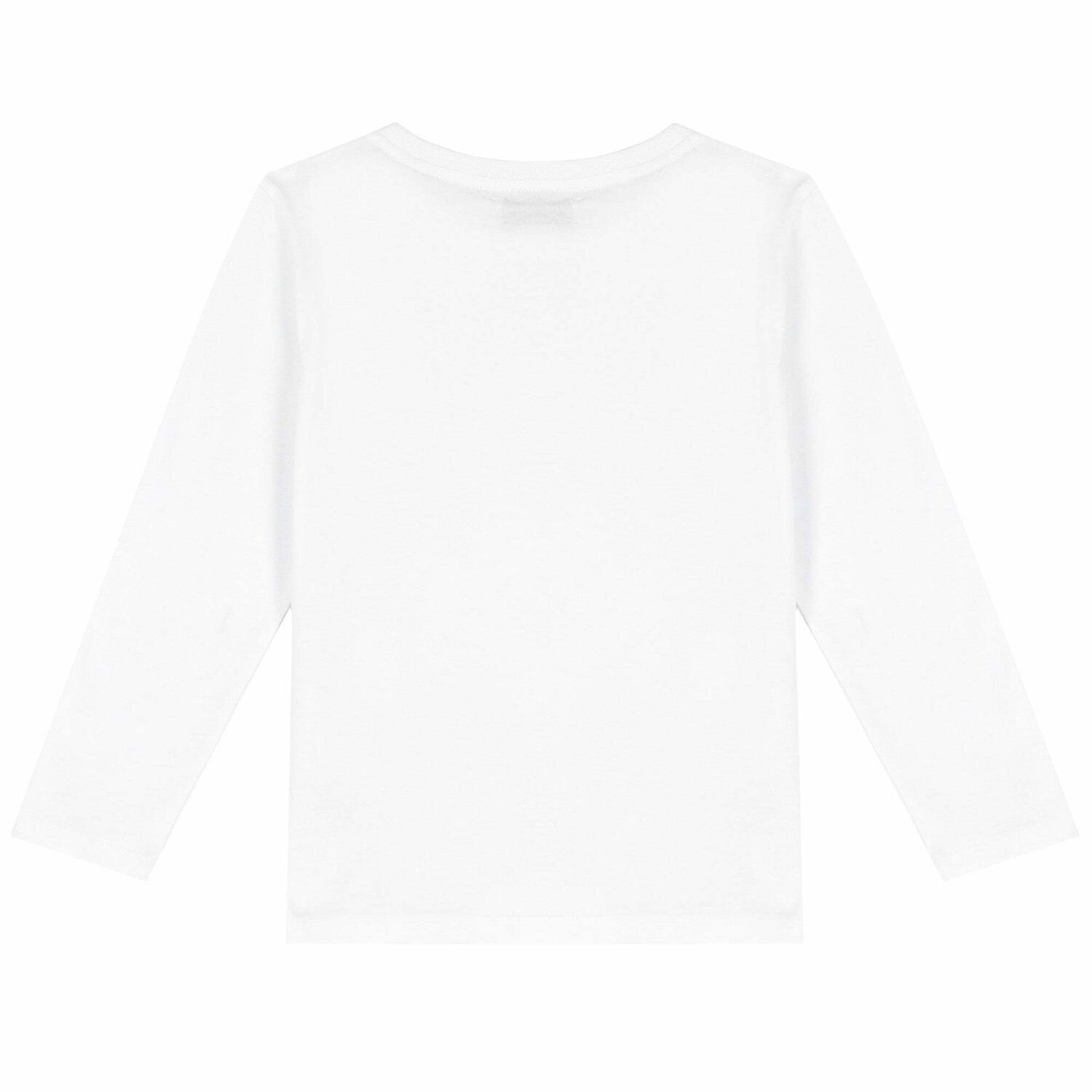 Boys White Logo Long Sleeve Top, 1, hi-res image number null