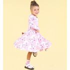 Girls Pink Unicorn Dress, 1, hi-res