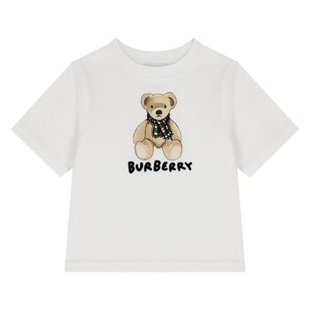 Younger White Thomas Bear Logo T-Shirt