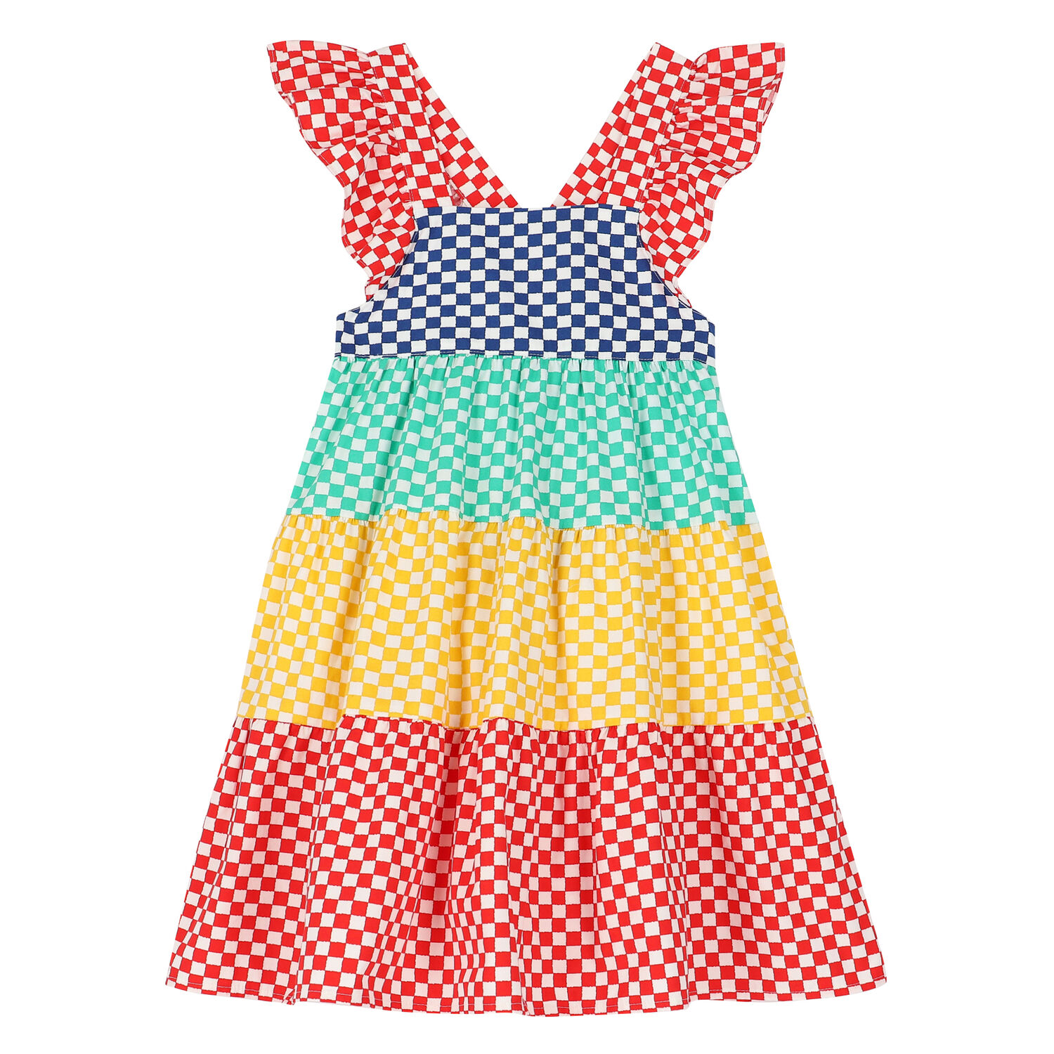 Girls Multi-Colored Checkered Dress, 1, hi-res image number null