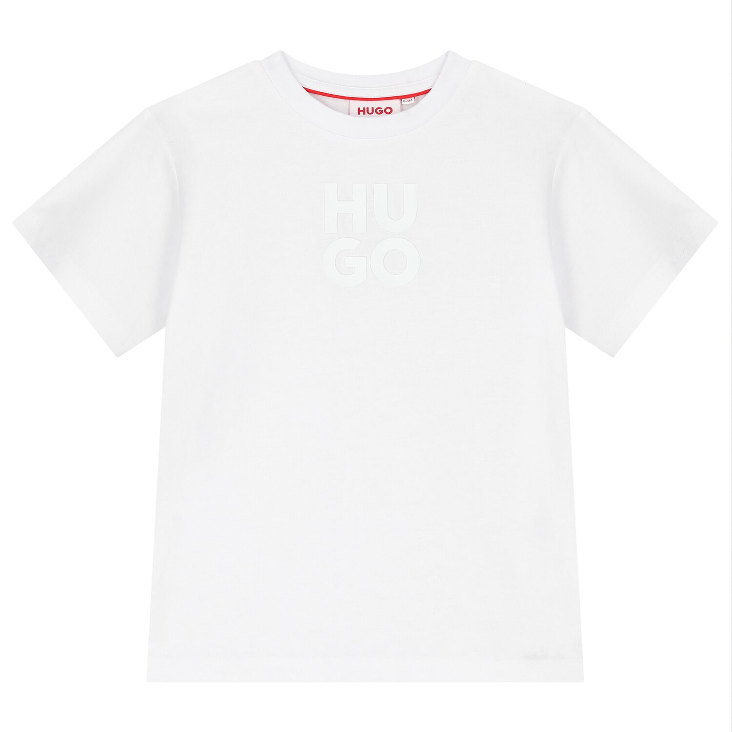Boys White Cotton Logo T-Shirt, 1, hi-res