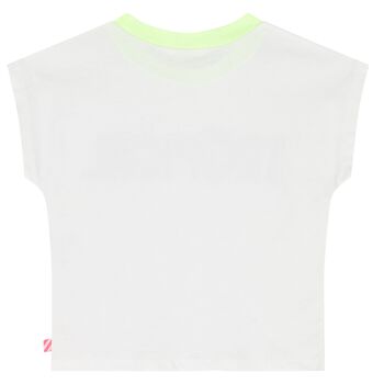 Girls White Embellished T-Shirt